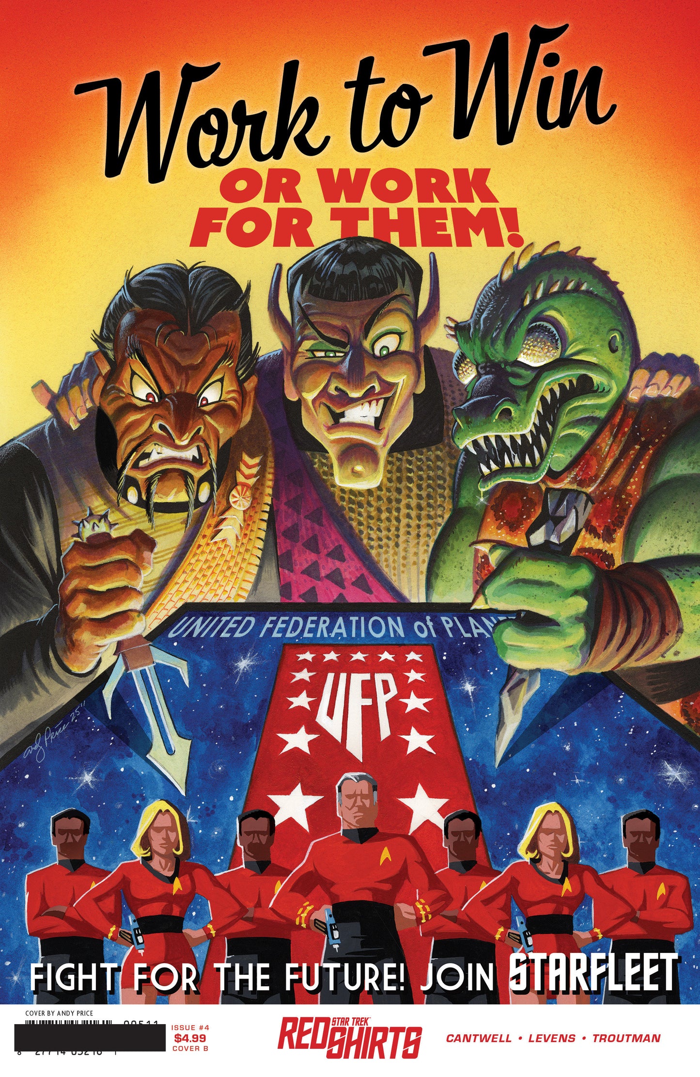 STAR TREK: RED SHIRTS #4 VARIANT B (PRICE FEDERATION RECRUITMENT)