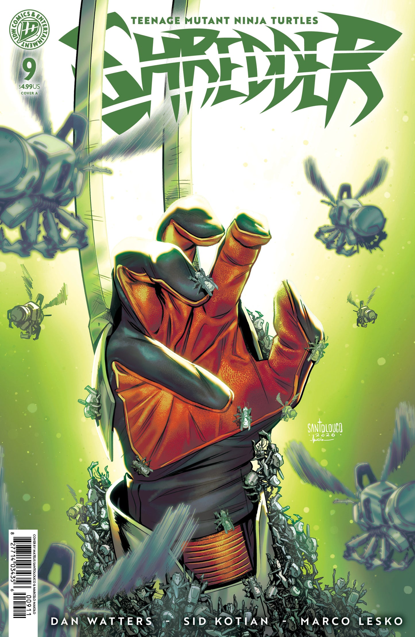 TEENAGE MUTANT NINJA TURTLES: SHREDDER #9 COVER A (SANTOLOUCO)