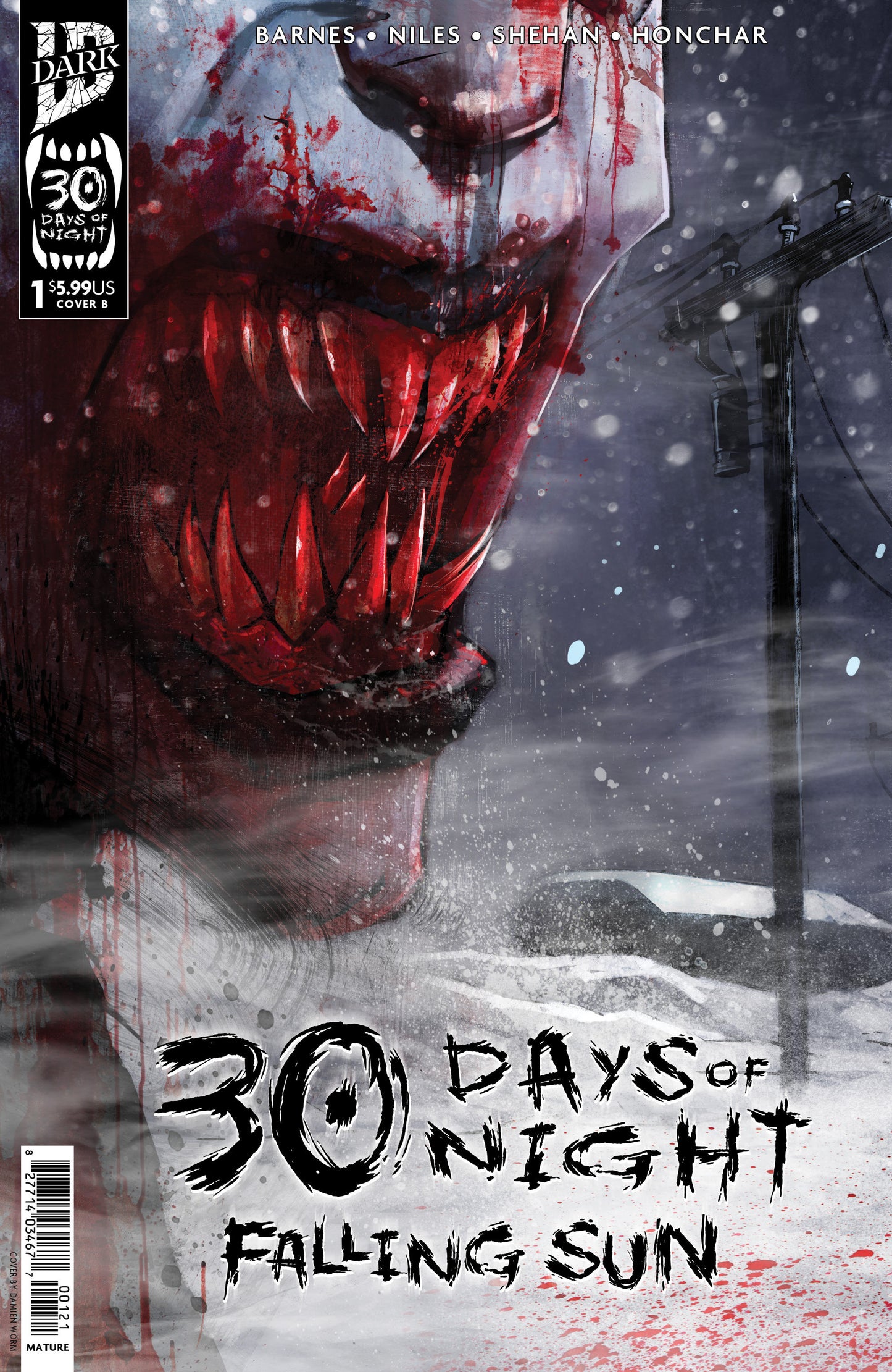 30 DAYS OF NIGHT: FALLING SUN #1 VARIANT B (DAMIEN WORM)