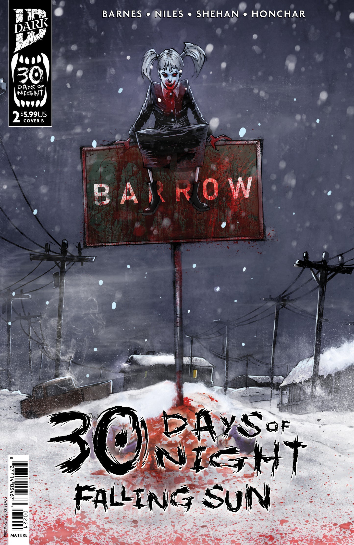 30 DAYS OF NIGHT: FALLING SUN #2 VARIANT B (DAMIEN WORM)
