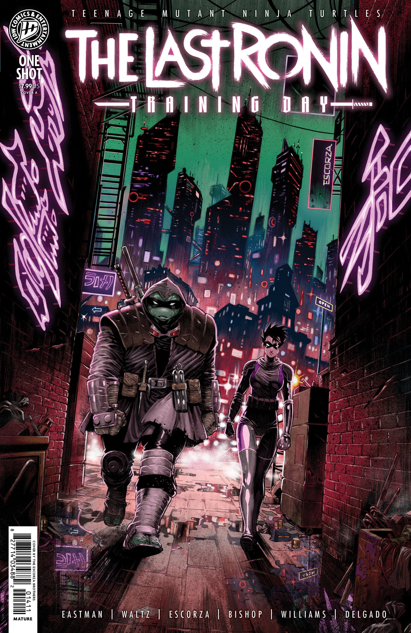 TEENAGE MUTANT NINJA TURTLES: THE LAST RONIN--TRAINING DAY COVER A (ESCORZA BROTHERS)