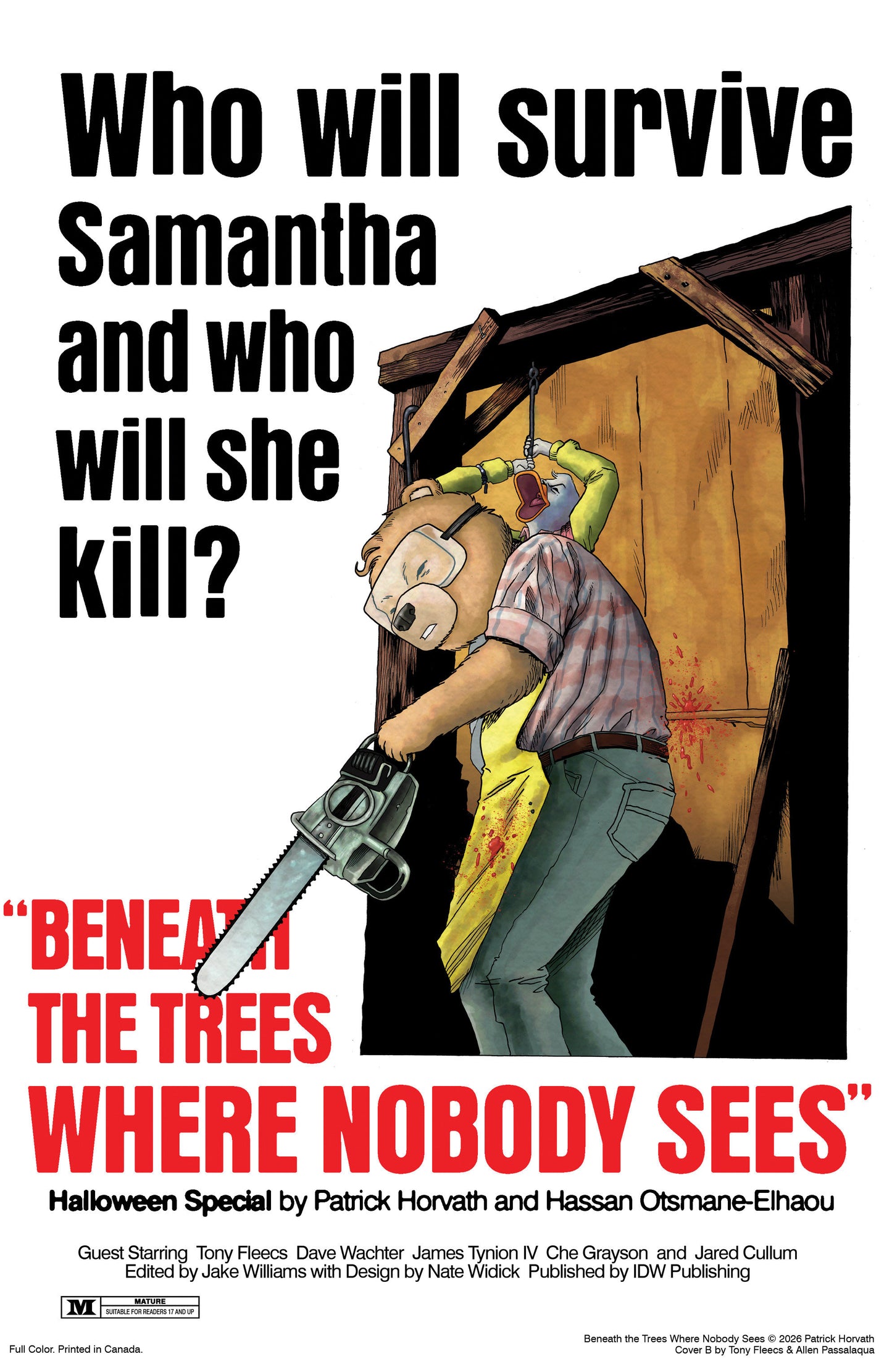 BENEATH THE TREES WHERE NOBODY SEES HALLOWEEN SPECIAL VARIANT B (FLEECS MOVIE HOMAGE COVER)