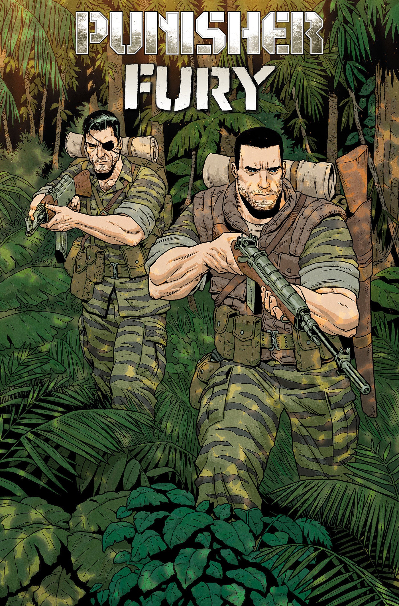 PUNISHER & FURY MAX BY GARTH ENNIS OMNIBUS HC VARIANT JACEN BURROWS COVER [DM ONLY]