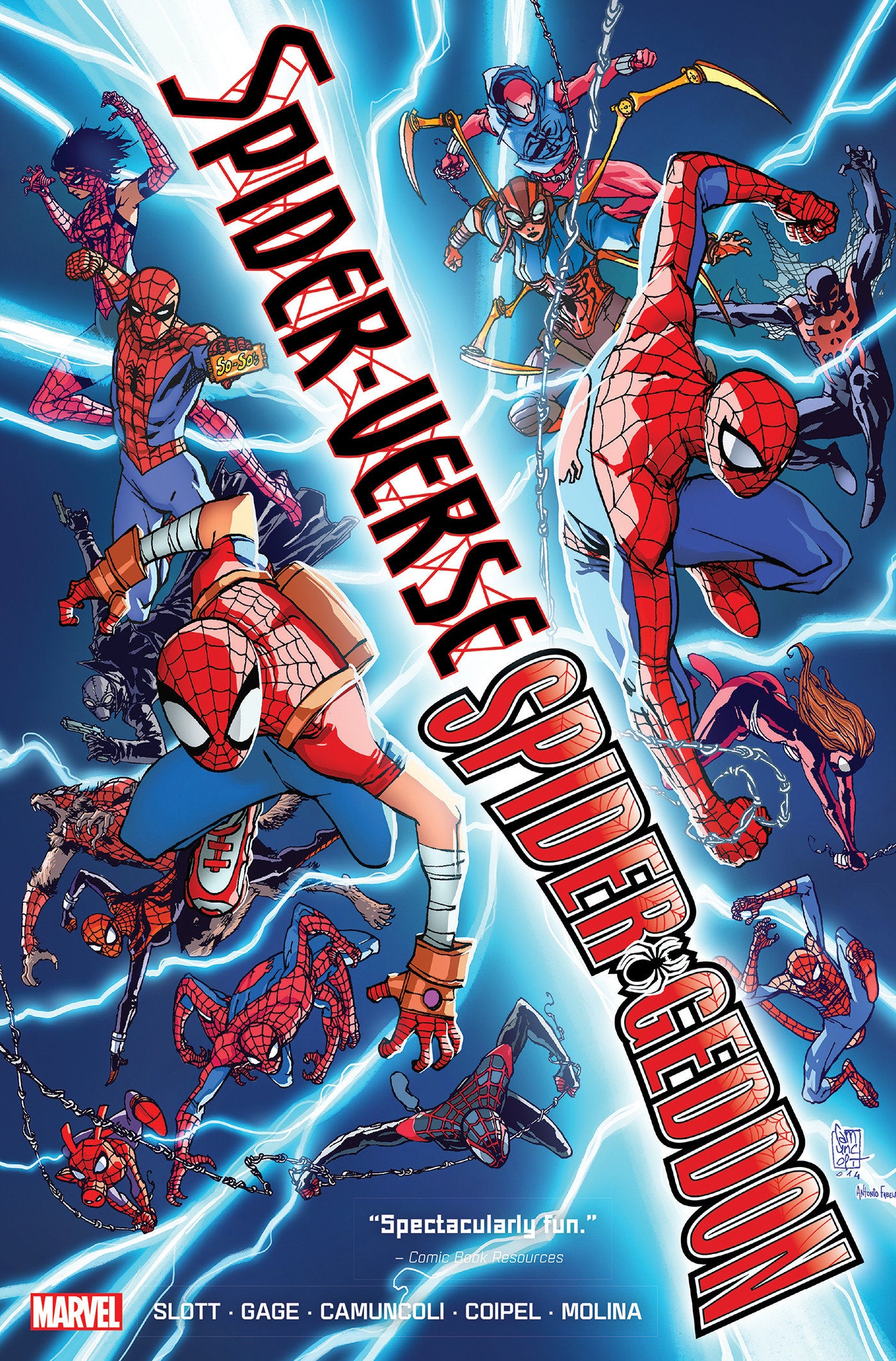 SPIDER-VERSE/SPIDER-GEDDON OMNIBUS HC GIUSEPPE CAMUNCOLI COVER [NEW PRINTING, DM ONLY]