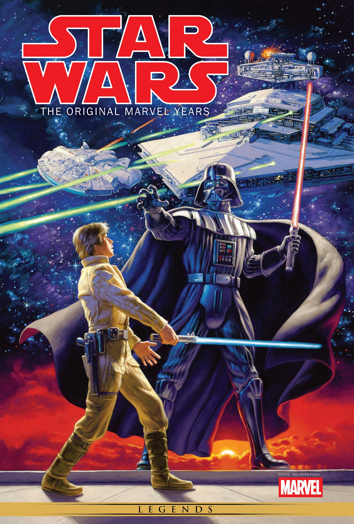 STAR WARS: THE ORIGINAL MARVEL YEARS OMNIBUS HC VOL. 1 GREG HILDEBRANDT COVER [NEW PRINTING, DM ONLY]