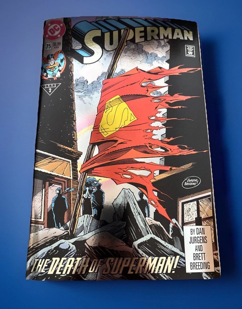 SUPERMAN #75 FACSIMILE EDITION CVR B DAN JURGENS FOIL VAR